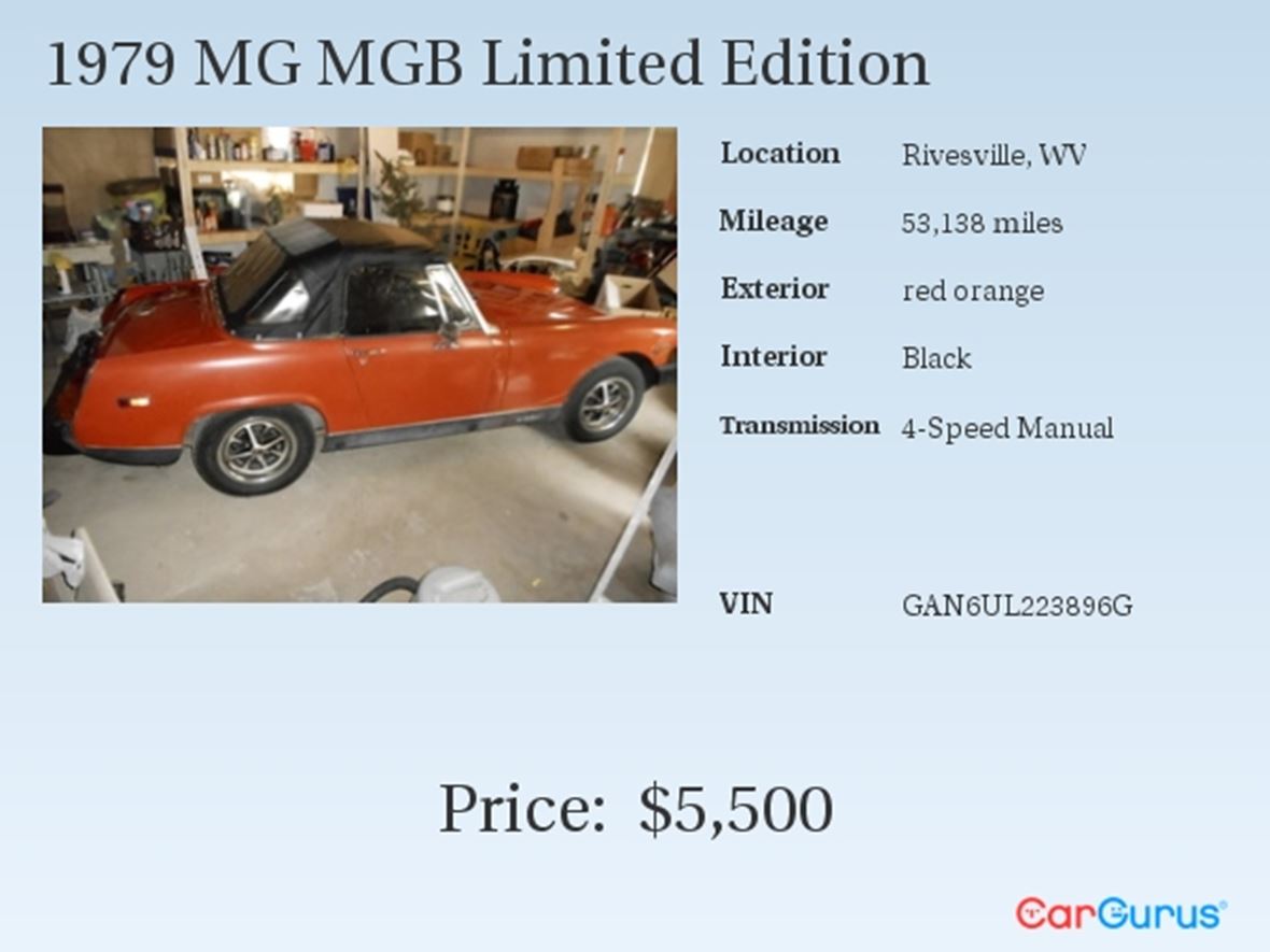 1979 MG Midget for sale by owner in Rivesville