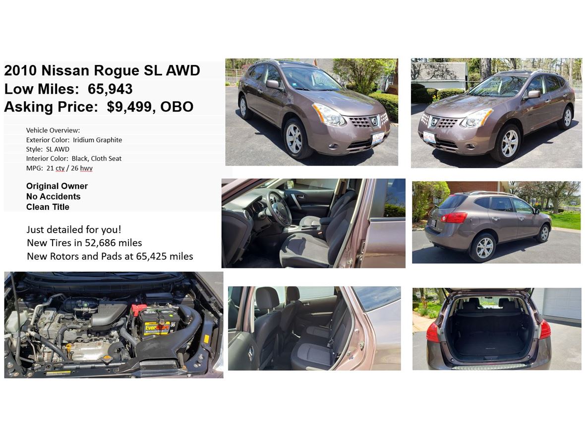 2010 Nissan Rogue Private Car Sale in Mchenry, IL 60050