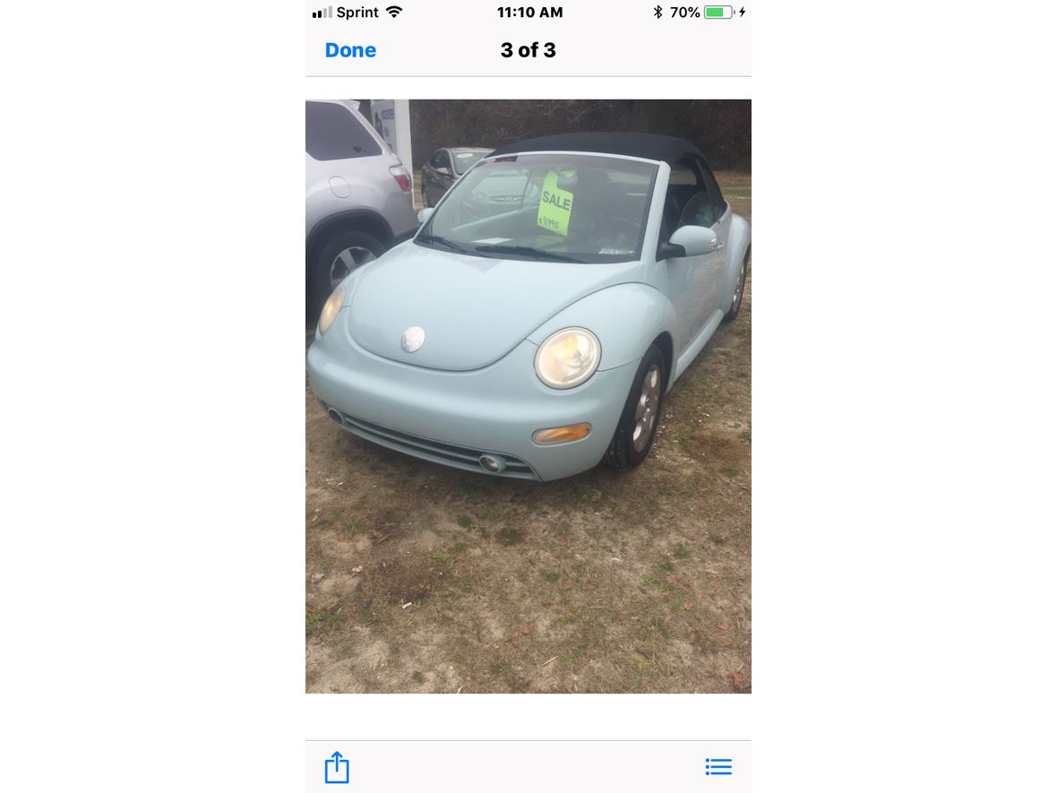 2003 Volkswagen Beetle Convertible for sale by owner in Shallotte